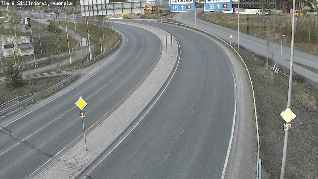 Weather Camera Image Väg 9 Siilinjärvi, Vuorela, Siilinjärvi, Pohjois-Savo