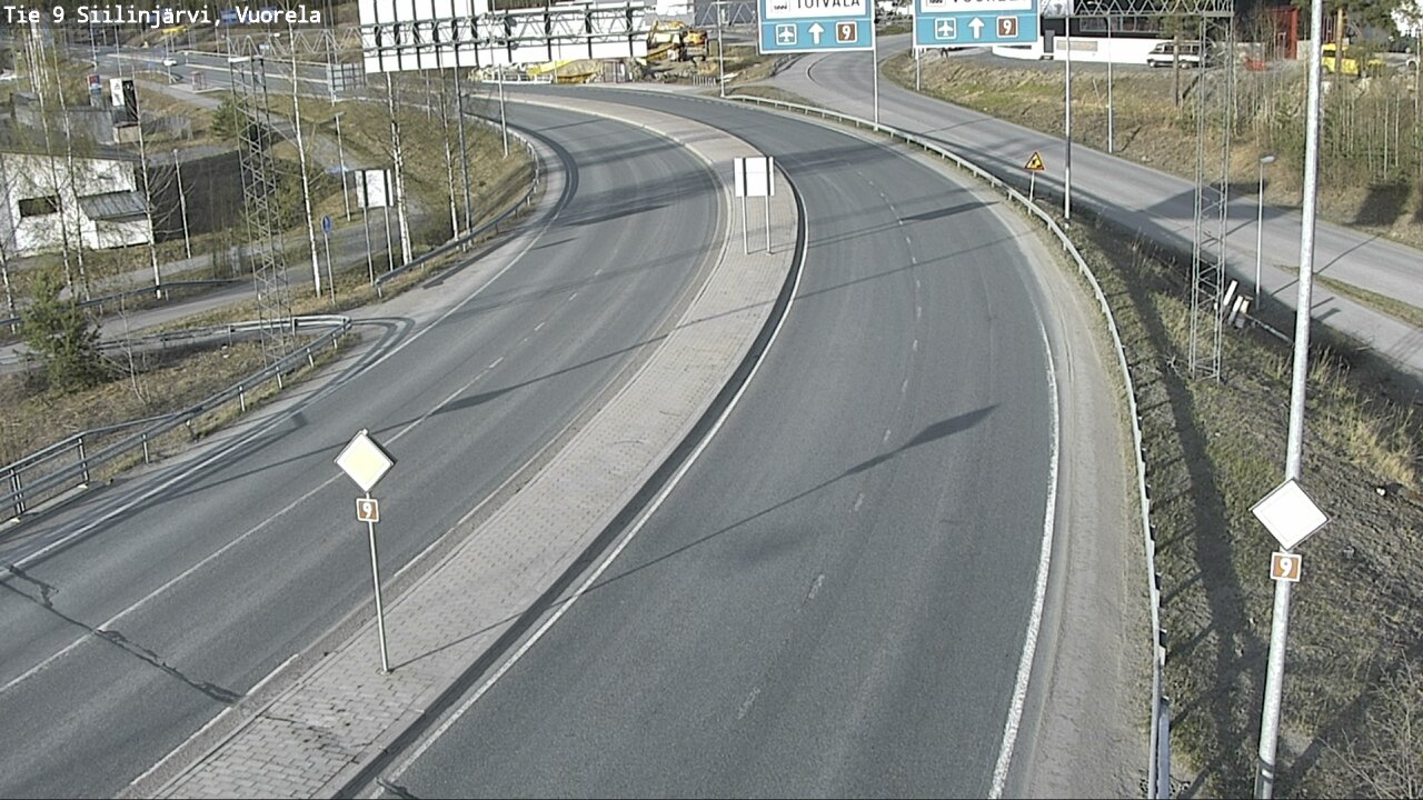 Weather Camera Image Väg 9 Siilinjärvi, Vuorela, Siilinjärvi, Pohjois-Savo