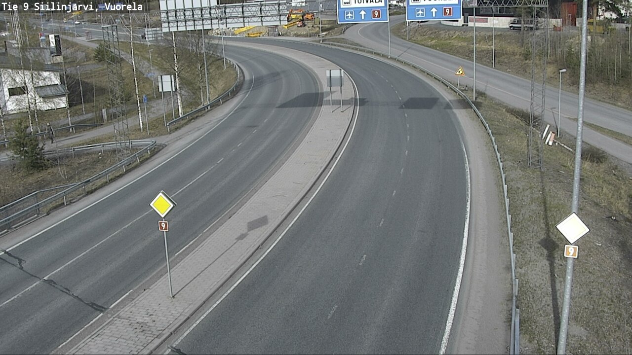 Weather Camera Image Väg 9 Siilinjärvi, Vuorela, Siilinjärvi, Pohjois-Savo