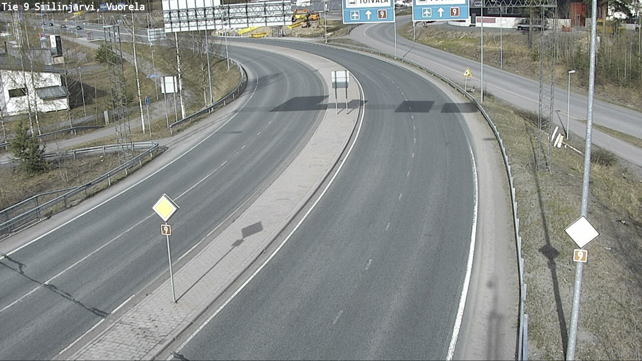 Weather Camera Image Väg 9 Siilinjärvi, Vuorela, Siilinjärvi, Pohjois-Savo