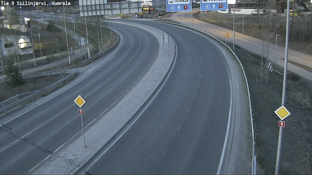 Weather Camera Image Väg 9 Siilinjärvi, Vuorela, Siilinjärvi, Pohjois-Savo