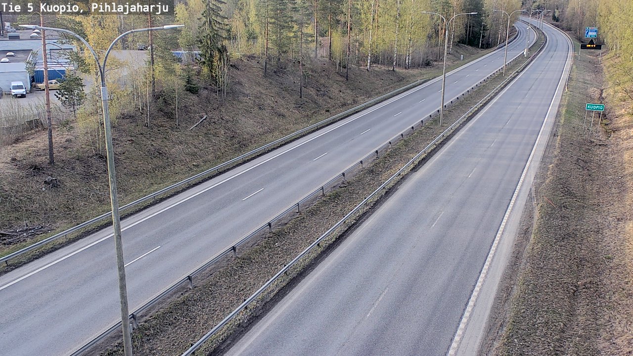 Kelikamerat Kuva Tie 5 Kuopio, Pihlajaharju, Kuopio, Pohjois-Savo
