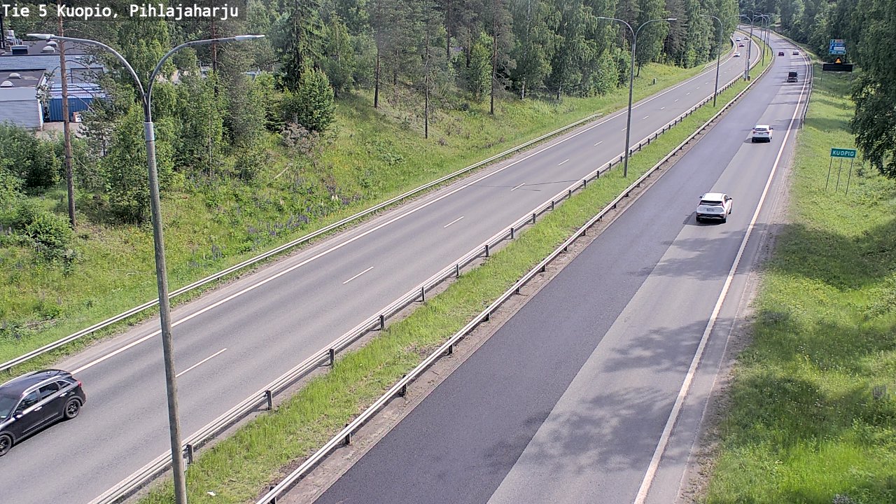 Kelikamerat Kuva Tie 5 Kuopio, Pihlajaharju, Kuopio, Pohjois-Savo