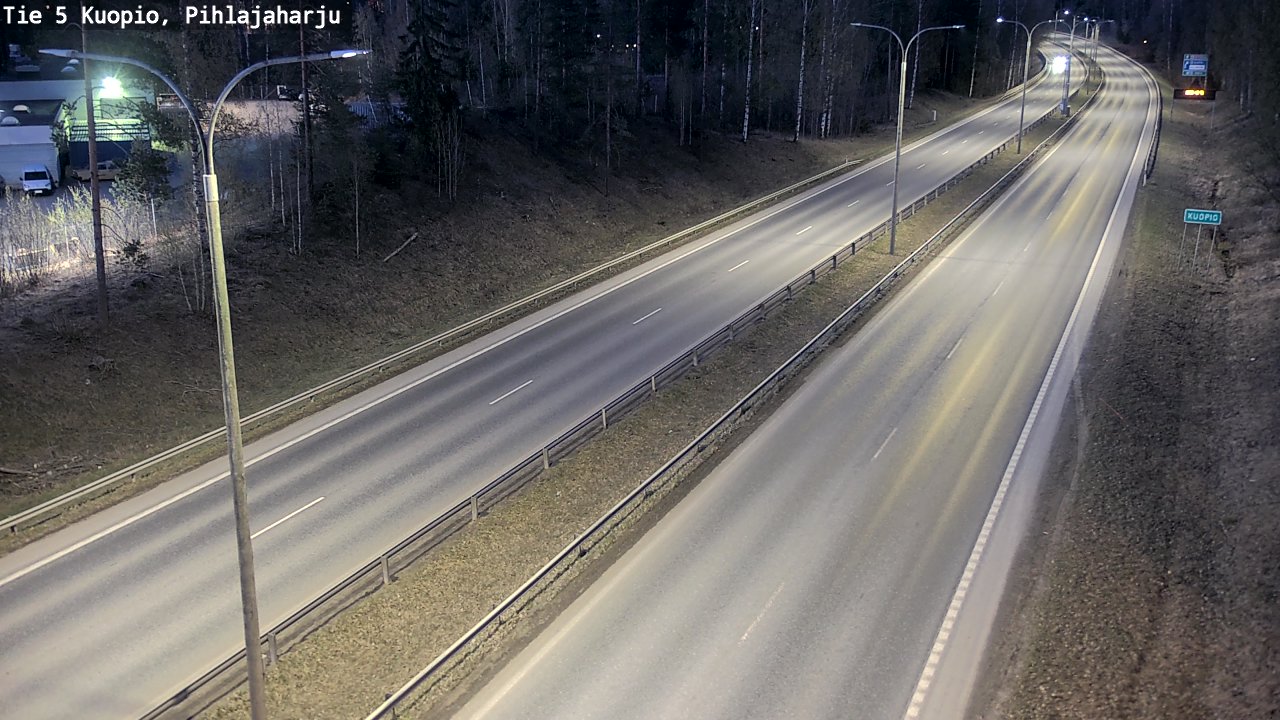 Weather Camera Image Road 5 Kuopio, Pihlajaharju, Kuopio, Pohjois-Savo