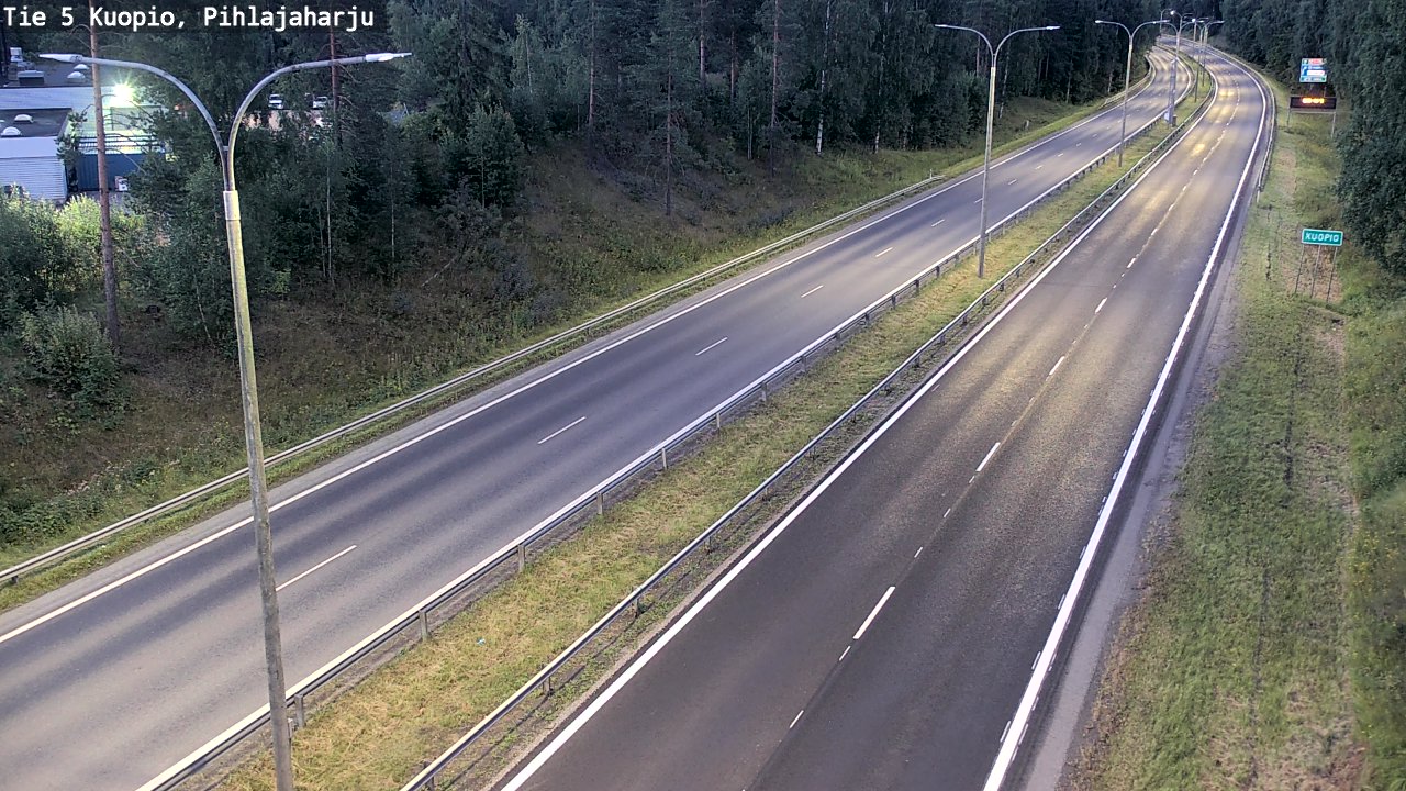 Kelikamerat Kuva Tie 5 Kuopio, Pihlajaharju, Kuopio, Pohjois-Savo
