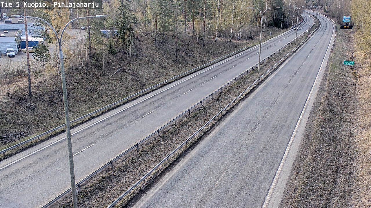 Weather Camera Image Road 5 Kuopio, Pihlajaharju, Kuopio, Pohjois-Savo