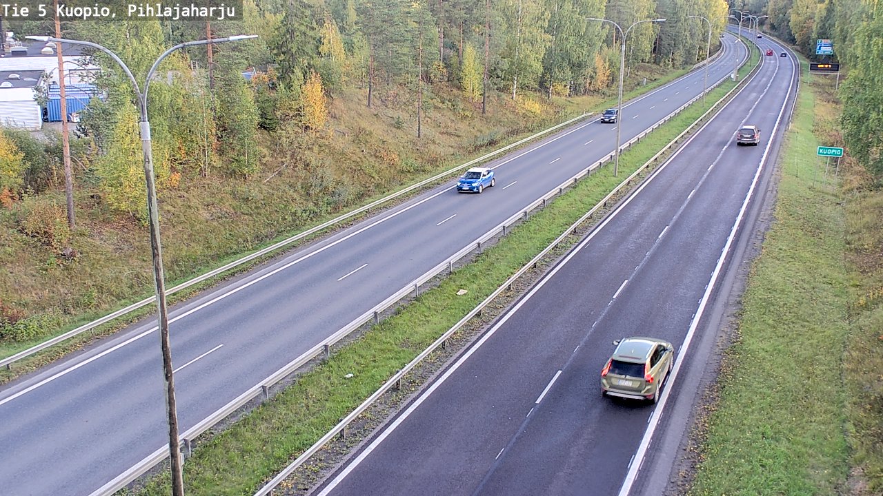 Kelikamerat Kuva Tie 5 Kuopio, Pihlajaharju, Kuopio, Pohjois-Savo