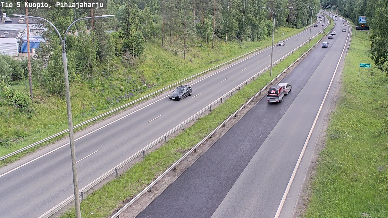 Kelikamerat Kuva Tie 5 Kuopio, Pihlajaharju, Kuopio, Pohjois-Savo