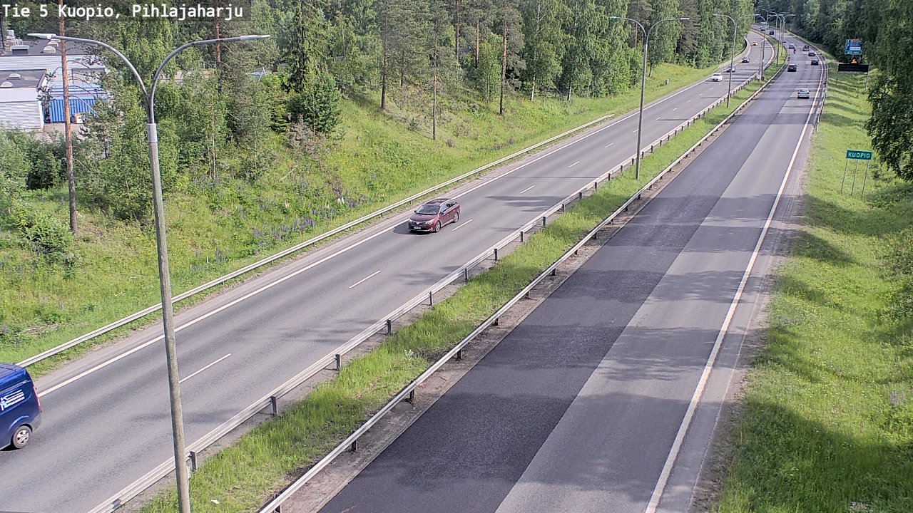 Kelikamerat Kuva Tie 5 Kuopio, Pihlajaharju, Kuopio, Pohjois-Savo