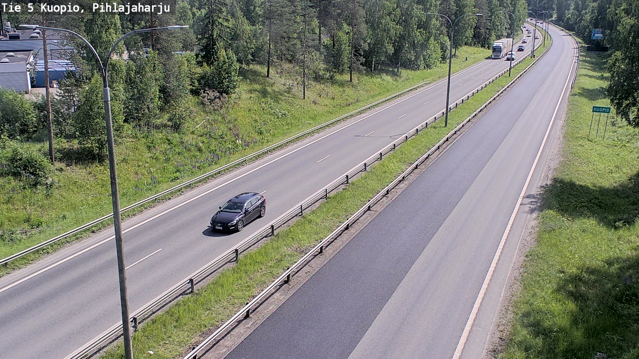 Kelikamerat Kuva Tie 5 Kuopio, Pihlajaharju, Kuopio, Pohjois-Savo