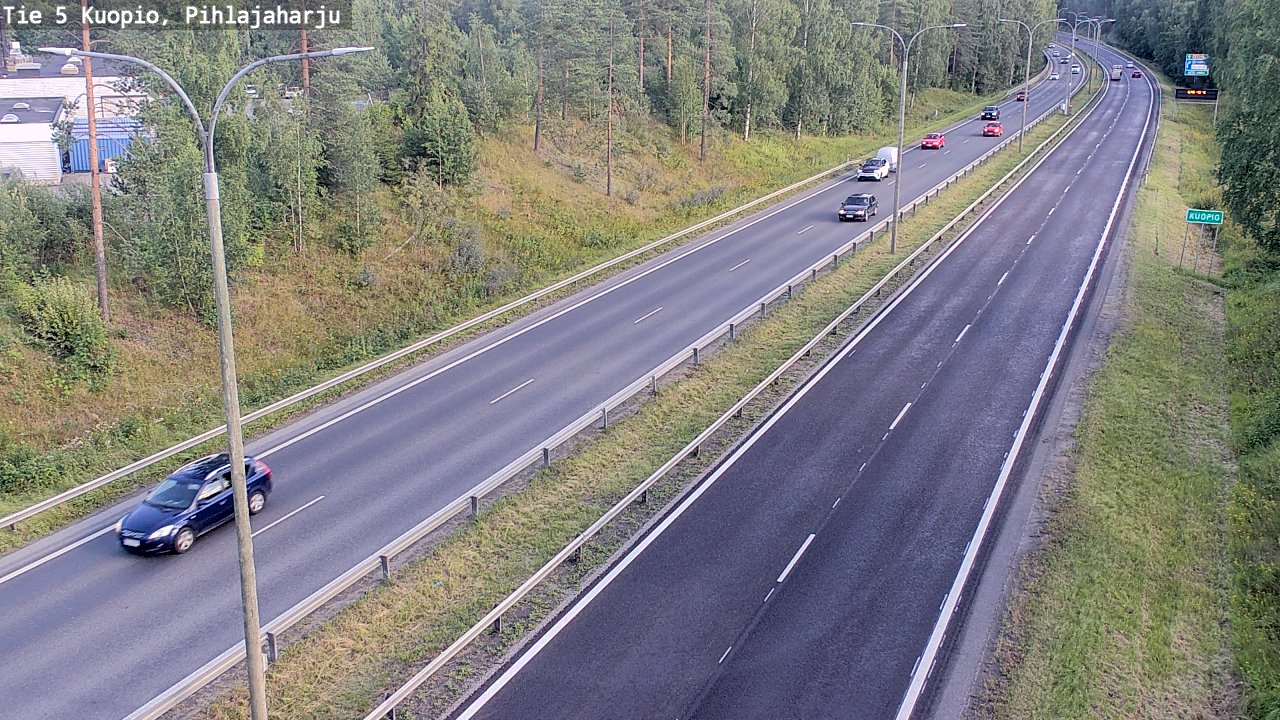 Kelikamerat Kuva Tie 5 Kuopio, Pihlajaharju, Kuopio, Pohjois-Savo