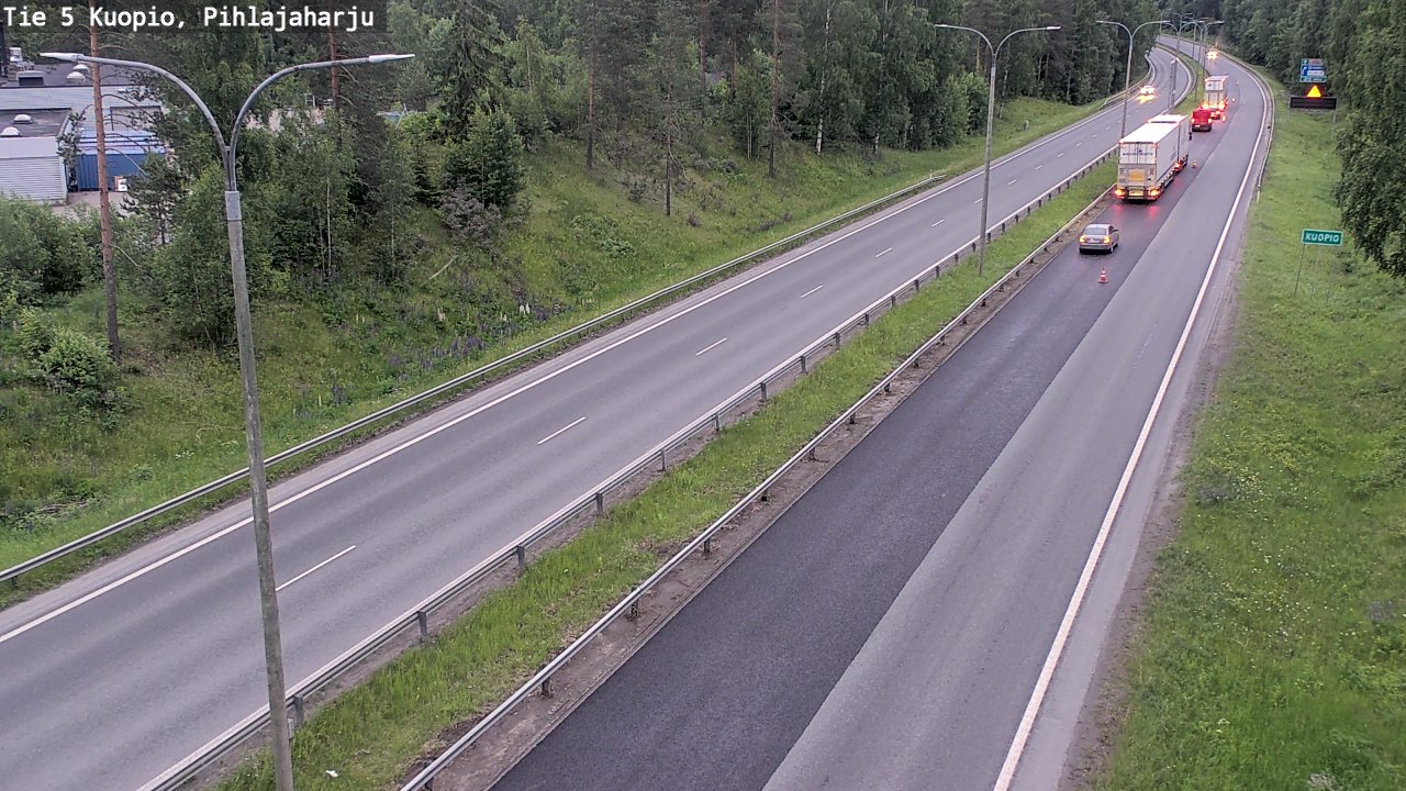 Kelikamerat Kuva Tie 5 Kuopio, Pihlajaharju, Kuopio, Pohjois-Savo
