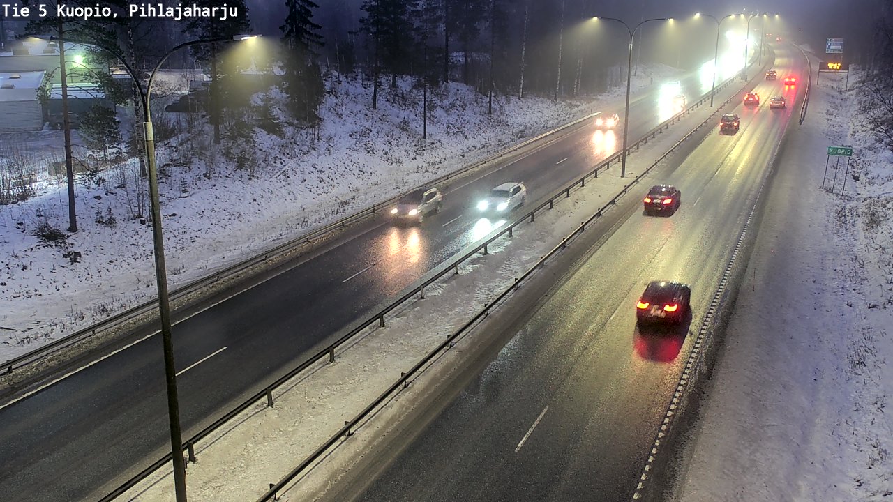 Weather Camera Image Road 5 Kuopio, Pihlajaharju, Kuopio, Pohjois-Savo