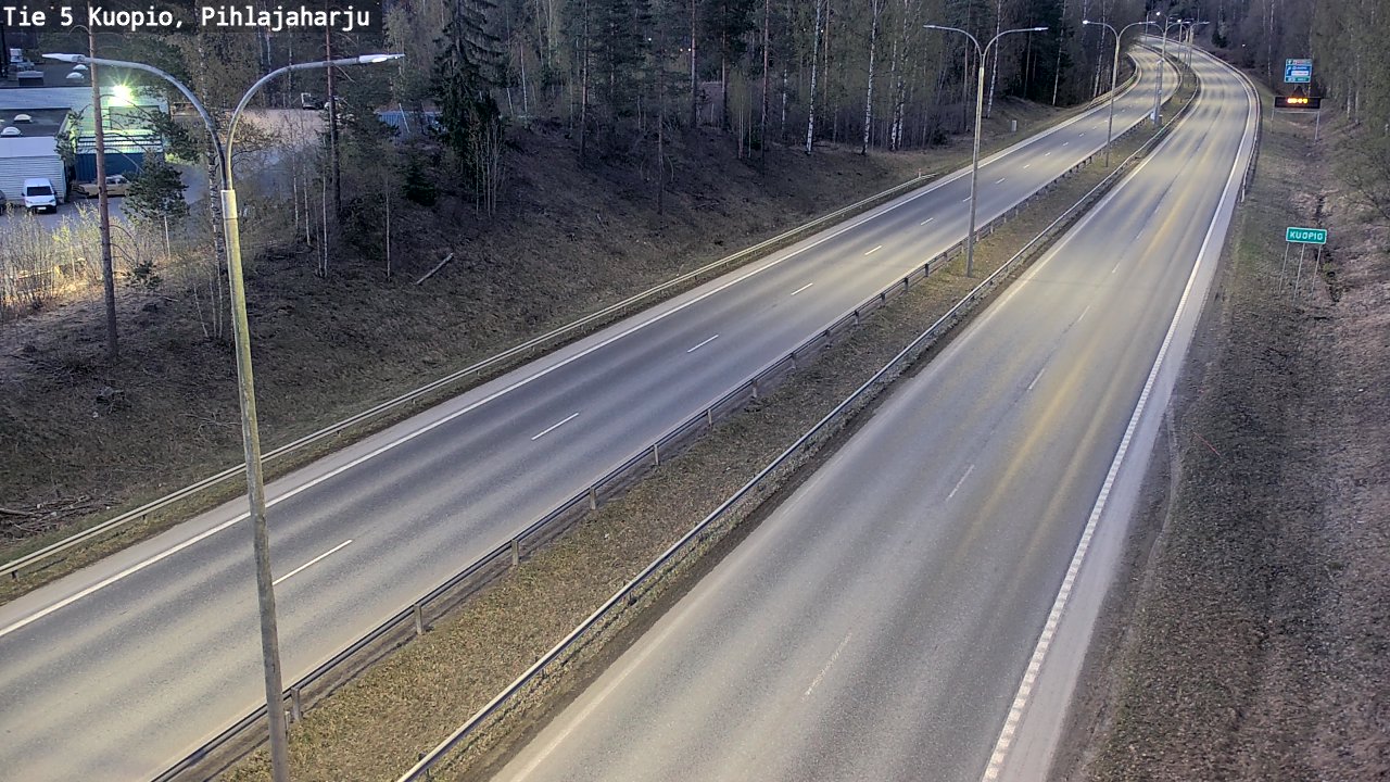 Weather Camera Image Road 5 Kuopio, Pihlajaharju, Kuopio, Pohjois-Savo