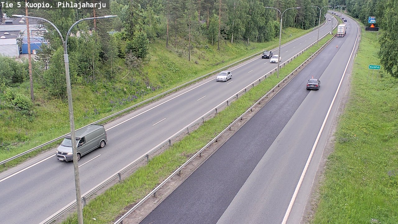 Kelikamerat Kuva Tie 5 Kuopio, Pihlajaharju, Kuopio, Pohjois-Savo