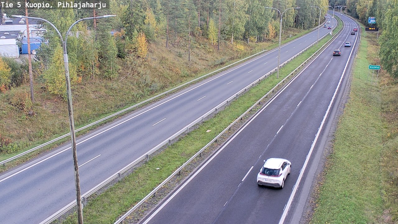 Kelikamerat Kuva Tie 5 Kuopio, Pihlajaharju, Kuopio, Pohjois-Savo