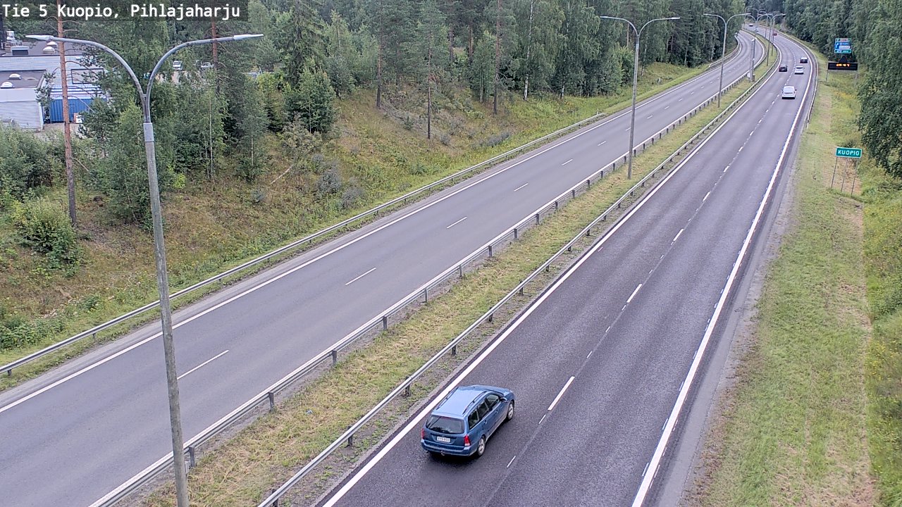 Weather Camera Image Road 5 Kuopio, Pihlajaharju, Kuopio, Pohjois-Savo