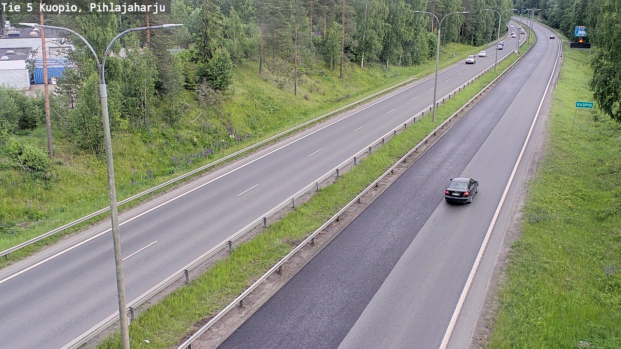 Kelikamerat Kuva Tie 5 Kuopio, Pihlajaharju, Kuopio, Pohjois-Savo