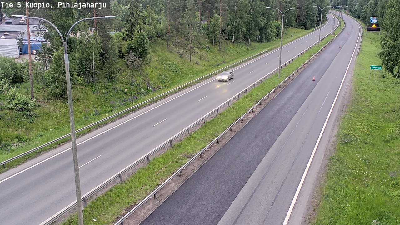 Kelikamerat Kuva Tie 5 Kuopio, Pihlajaharju, Kuopio, Pohjois-Savo