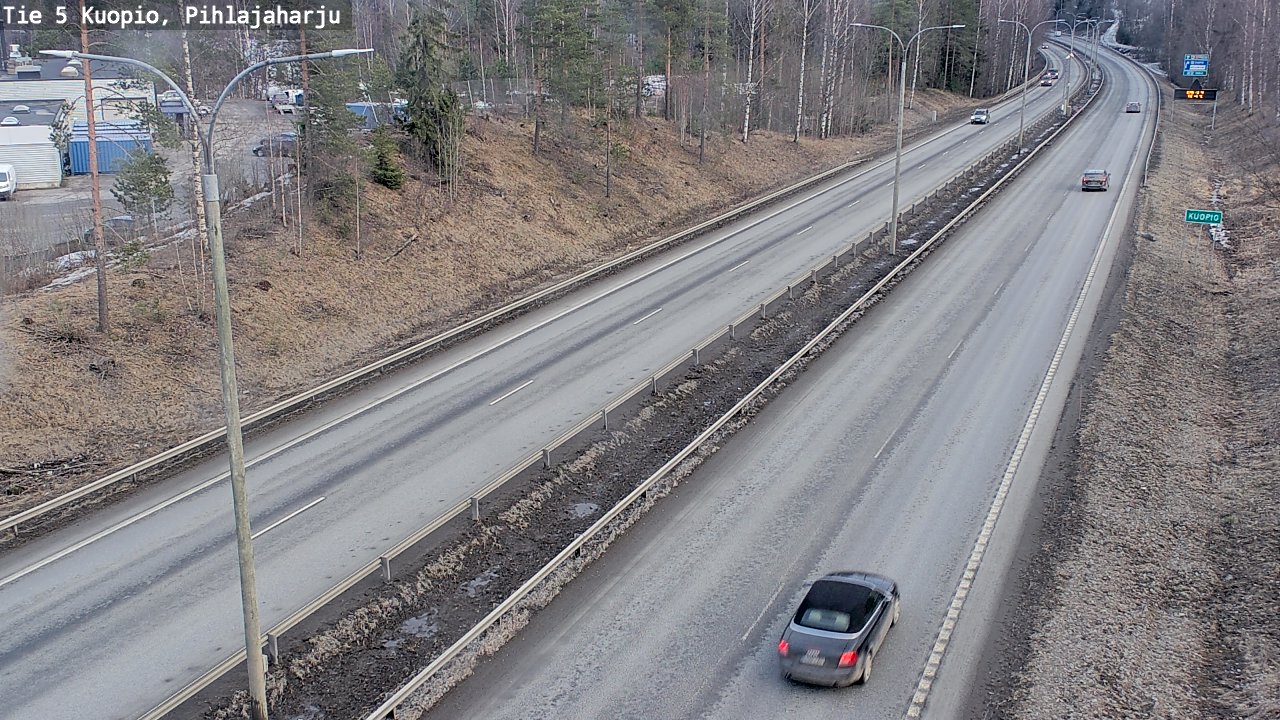Weather Camera Image Väg 5 Kuopio, Pihlajaharju, Kuopio, Pohjois-Savo