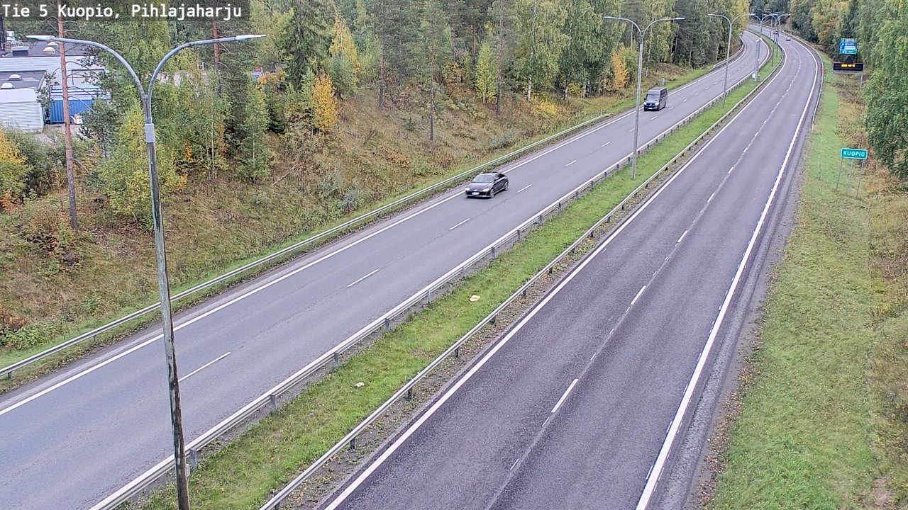 Weather Camera Image Road 5 Kuopio, Pihlajaharju, Kuopio, Pohjois-Savo