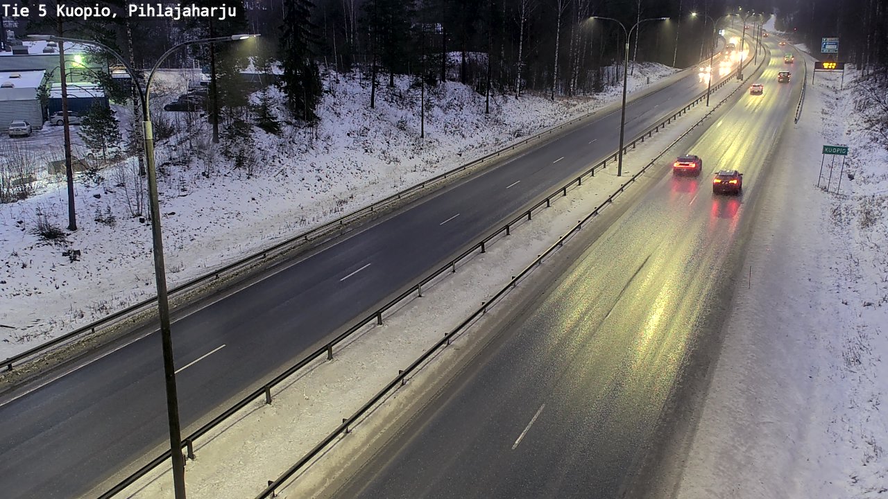 Weather Camera Image Road 5 Kuopio, Pihlajaharju, Kuopio, Pohjois-Savo