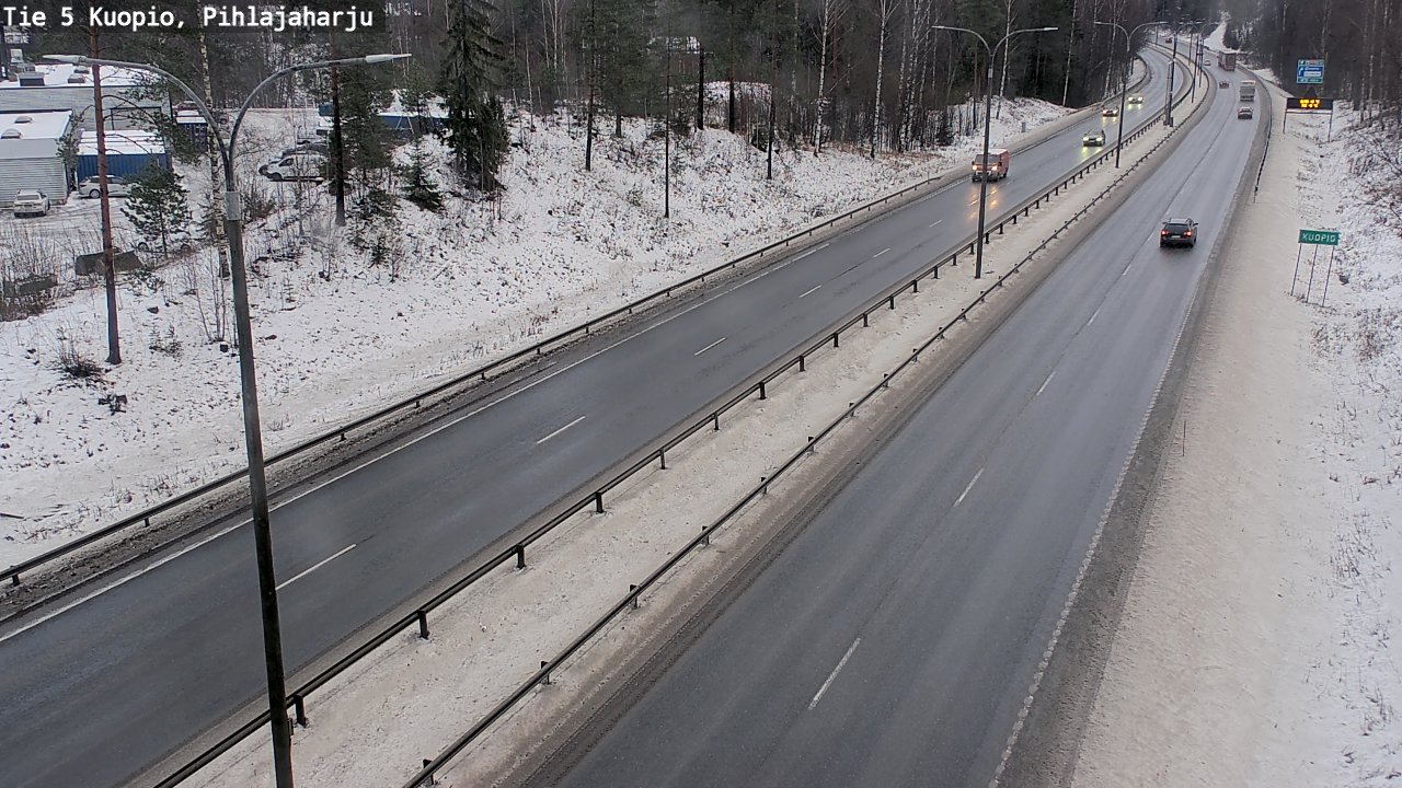 Weather Camera Image Road 5 Kuopio, Pihlajaharju, Kuopio, Pohjois-Savo
