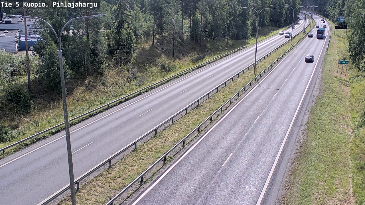 Kelikamerat Kuva Tie 5 Kuopio, Pihlajaharju, Kuopio, Pohjois-Savo