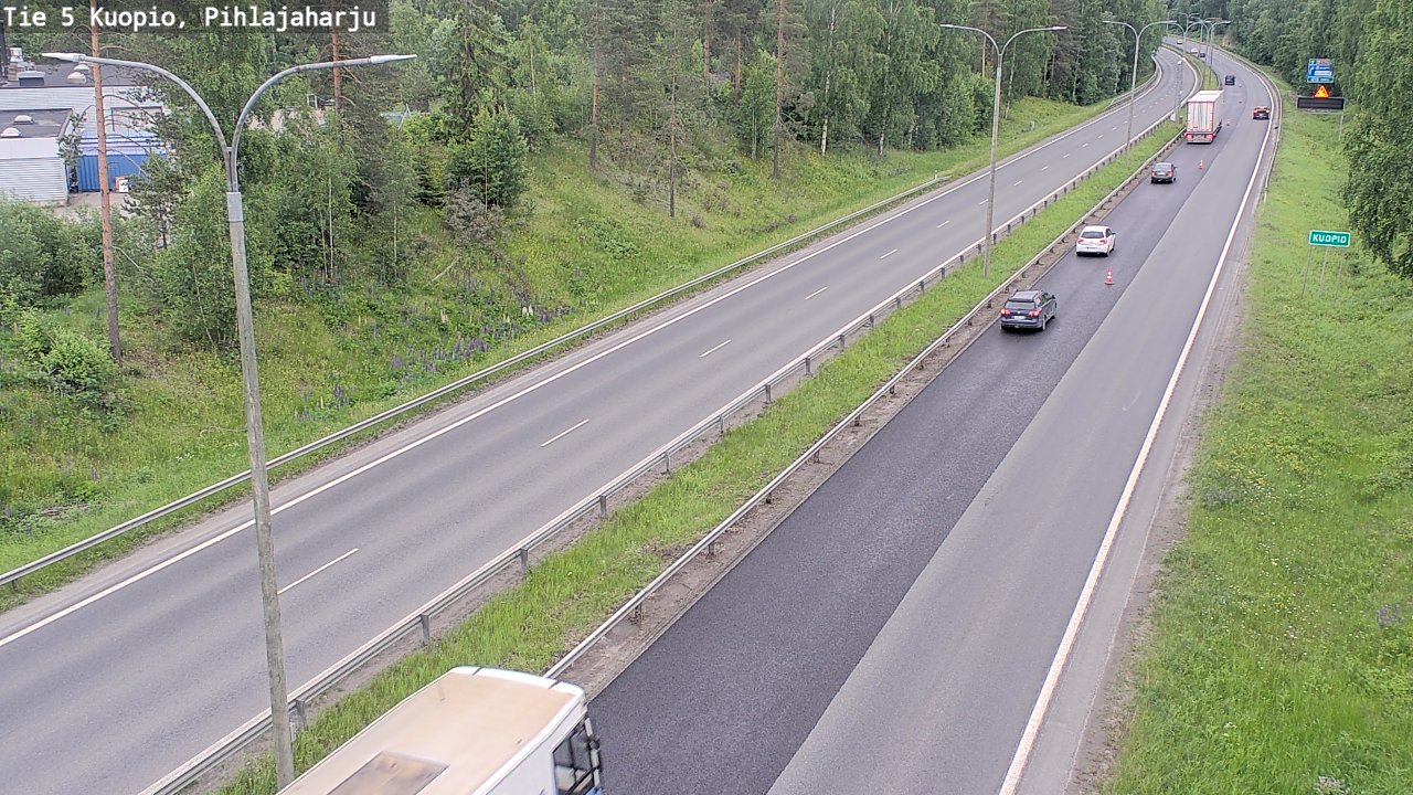Kelikamerat Kuva Tie 5 Kuopio, Pihlajaharju, Kuopio, Pohjois-Savo