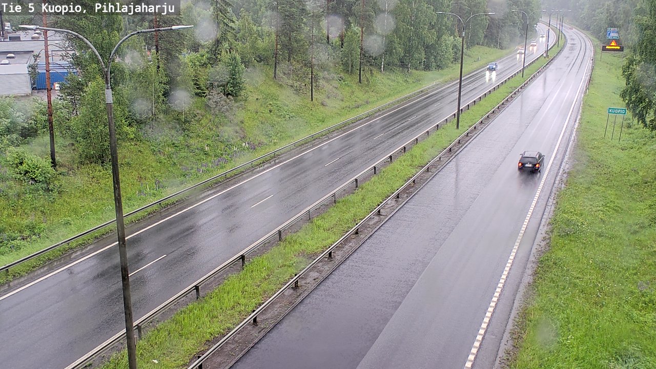 Weather Camera Image Väg 5 Kuopio, Pihlajaharju, Kuopio, Pohjois-Savo