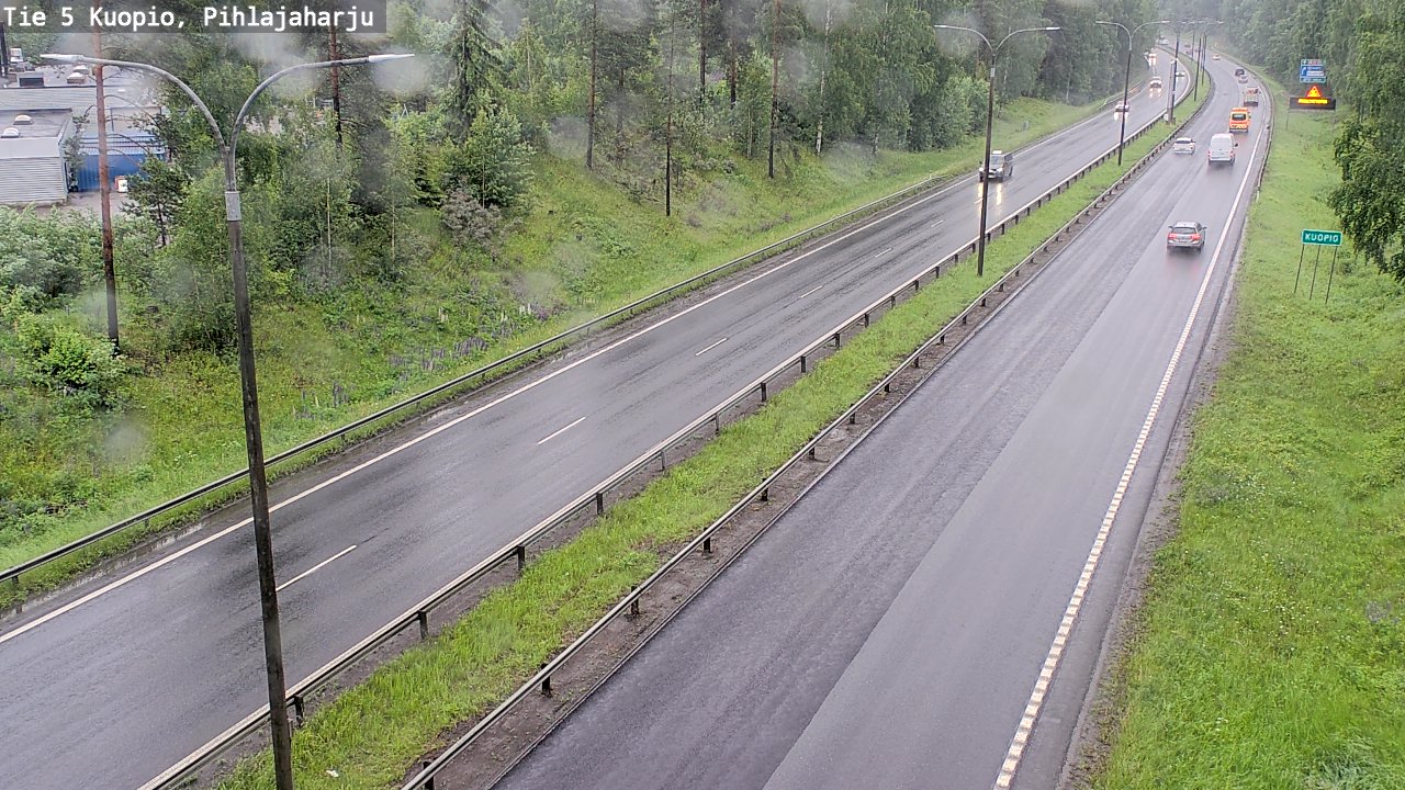 Weather Camera Image Väg 5 Kuopio, Pihlajaharju, Kuopio, Pohjois-Savo