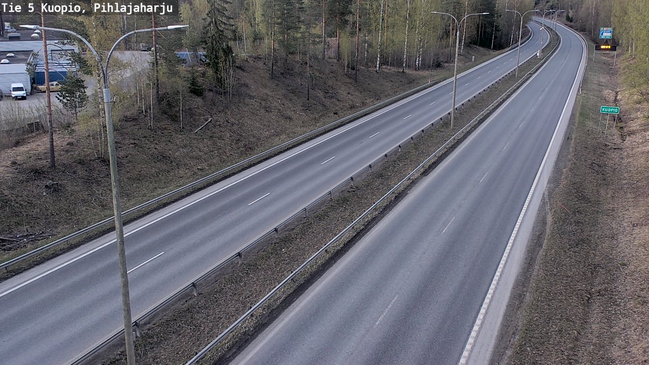 Kelikamerat Kuva Tie 5 Kuopio, Pihlajaharju, Kuopio, Pohjois-Savo