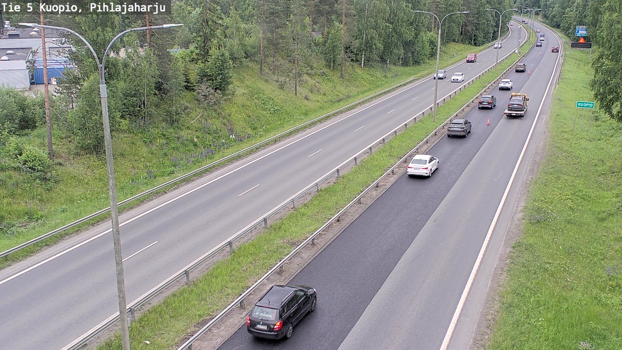 Kelikamerat Kuva Tie 5 Kuopio, Pihlajaharju, Kuopio, Pohjois-Savo
