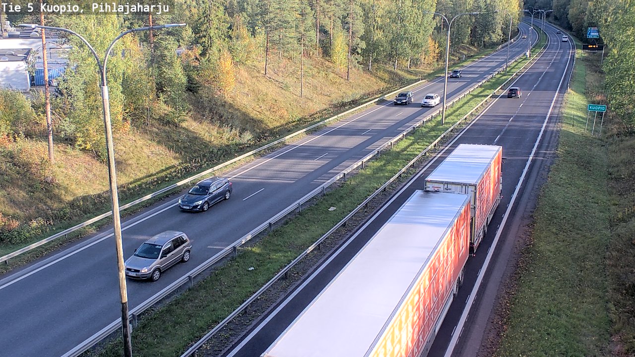 Kelikamerat Kuva Tie 5 Kuopio, Pihlajaharju, Kuopio, Pohjois-Savo