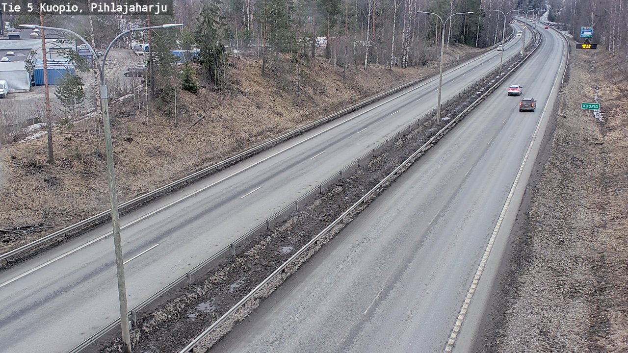 Weather Camera Image Väg 5 Kuopio, Pihlajaharju, Kuopio, Pohjois-Savo