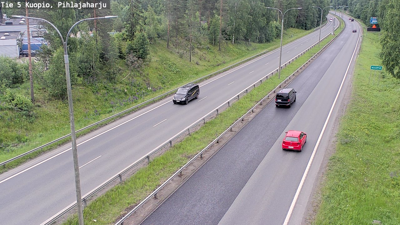 Kelikamerat Kuva Tie 5 Kuopio, Pihlajaharju, Kuopio, Pohjois-Savo