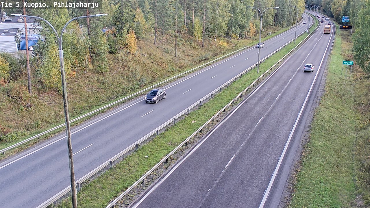 Kelikamerat Kuva Tie 5 Kuopio, Pihlajaharju, Kuopio, Pohjois-Savo