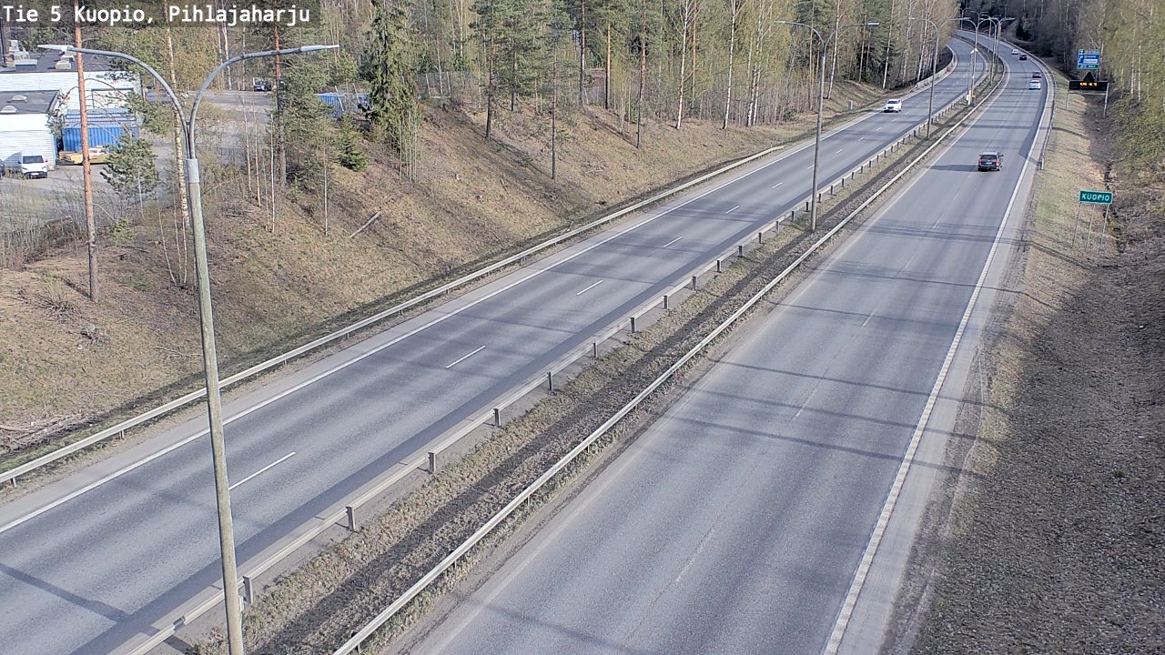 Weather Camera Image Road 5 Kuopio, Pihlajaharju, Kuopio, Pohjois-Savo