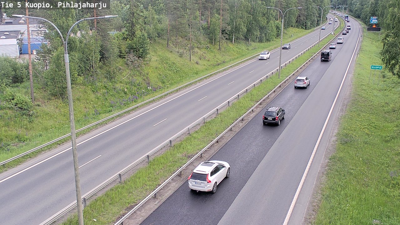 Kelikamerat Kuva Tie 5 Kuopio, Pihlajaharju, Kuopio, Pohjois-Savo