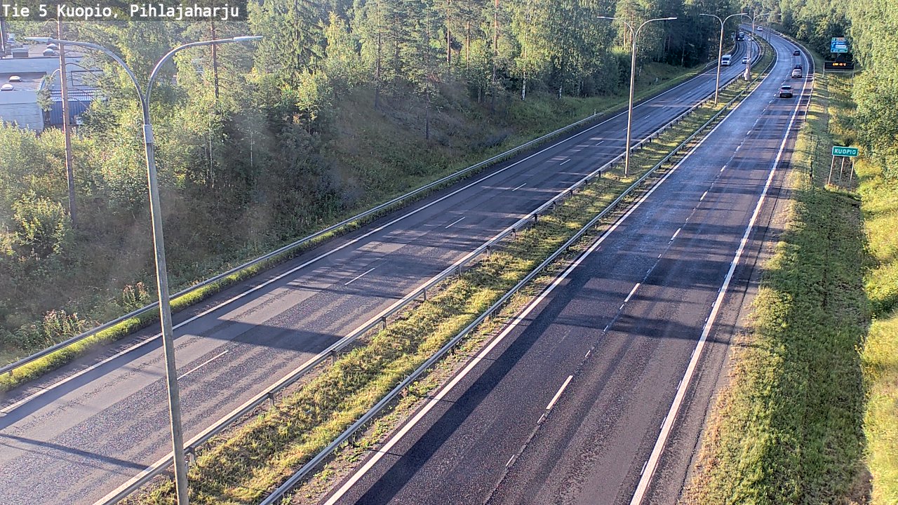 Kelikamerat Kuva Tie 5 Kuopio, Pihlajaharju, Kuopio, Pohjois-Savo