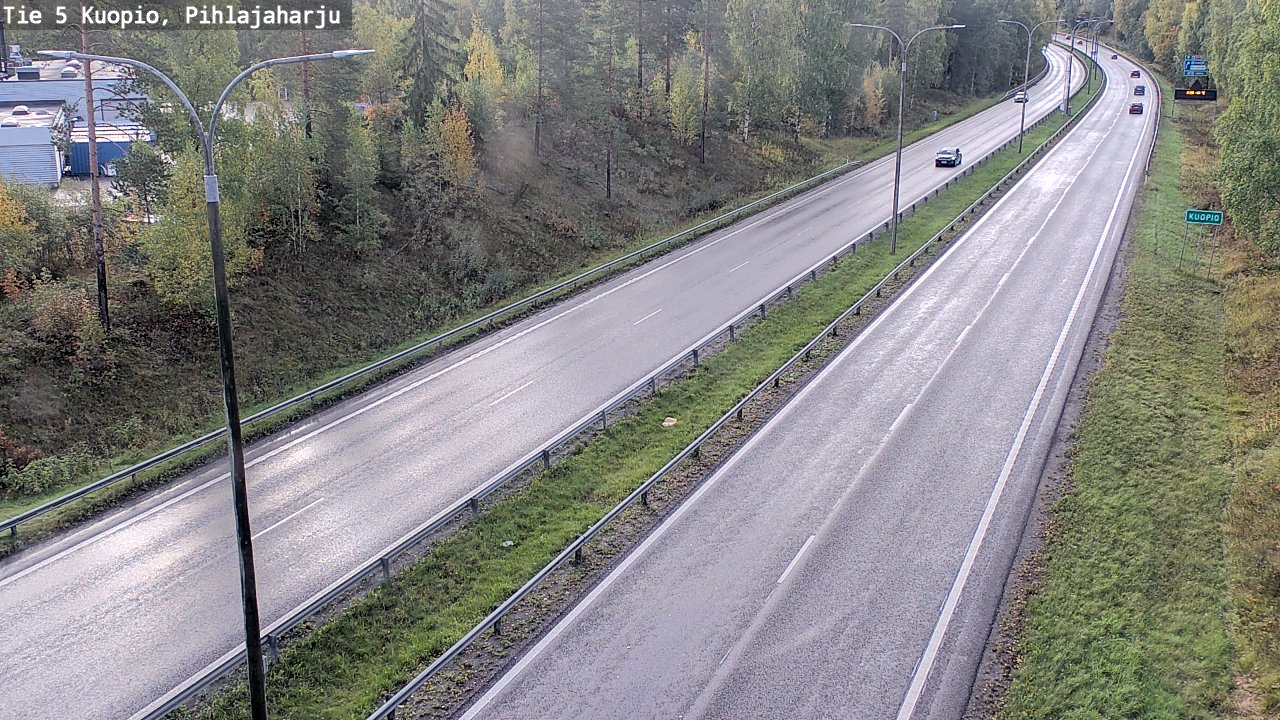 Kelikamerat Kuva Tie 5 Kuopio, Pihlajaharju, Kuopio, Pohjois-Savo