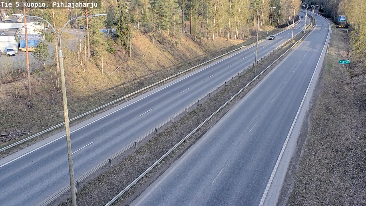 Weather Camera Image Road 5 Kuopio, Pihlajaharju, Kuopio, Pohjois-Savo
