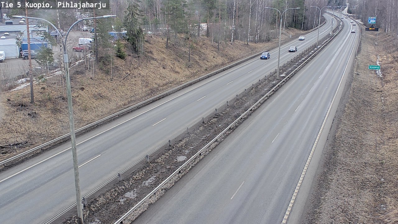 Weather Camera Image Road 5 Kuopio, Pihlajaharju, Kuopio, Pohjois-Savo