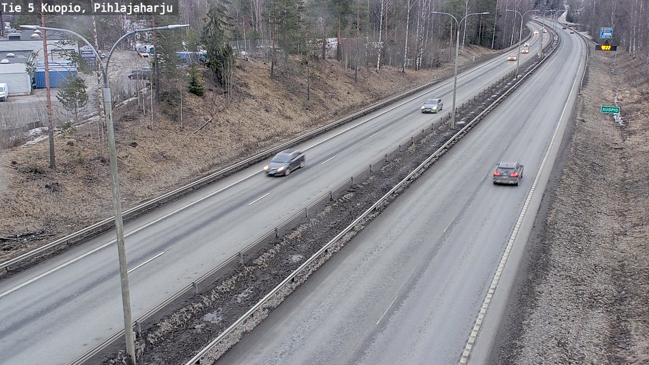 Weather Camera Image Väg 5 Kuopio, Pihlajaharju, Kuopio, Pohjois-Savo