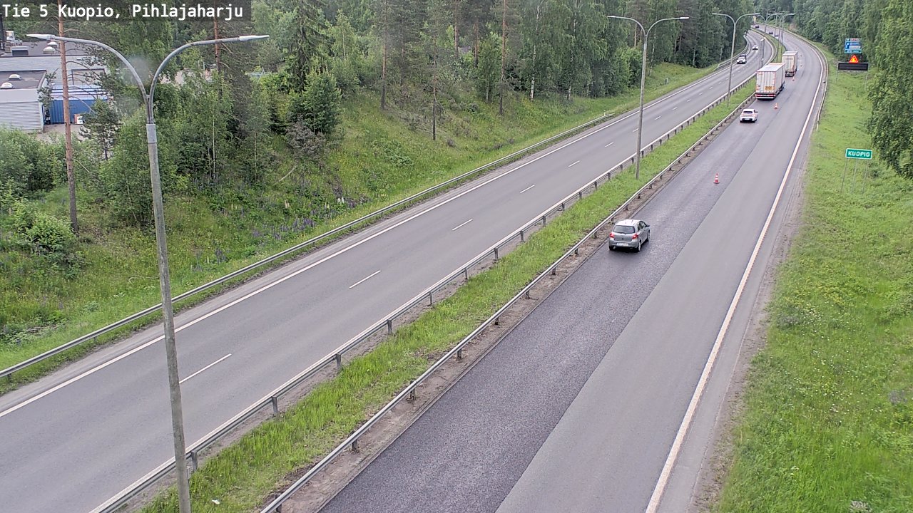Kelikamerat Kuva Tie 5 Kuopio, Pihlajaharju, Kuopio, Pohjois-Savo