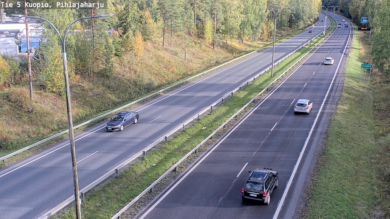 Kelikamerat Kuva Tie 5 Kuopio, Pihlajaharju, Kuopio, Pohjois-Savo