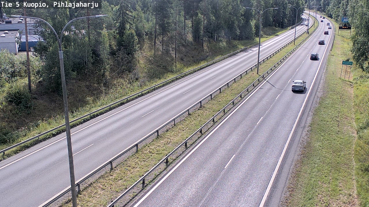Kelikamerat Kuva Tie 5 Kuopio, Pihlajaharju, Kuopio, Pohjois-Savo