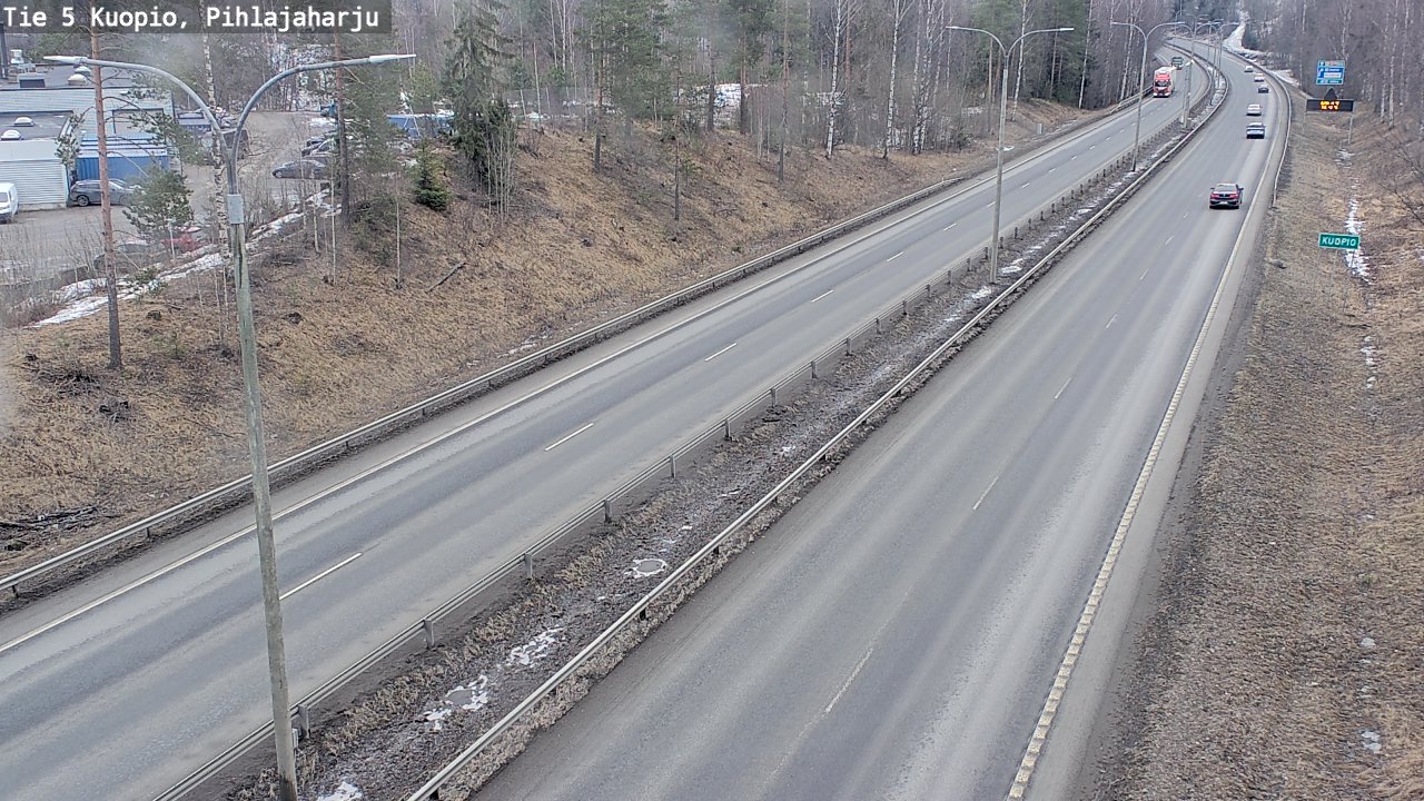 Kelikamerat Kuva Tie 5 Kuopio, Pihlajaharju, Kuopio, Pohjois-Savo