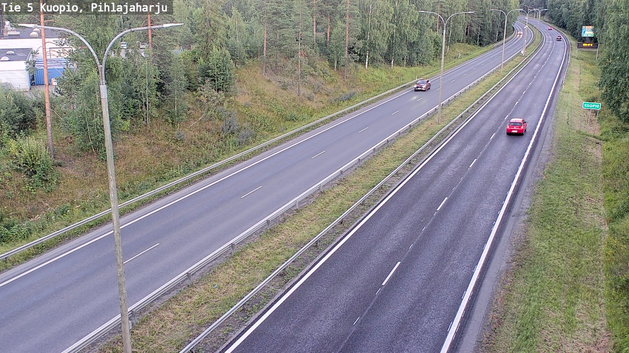 Kelikamerat Kuva Tie 5 Kuopio, Pihlajaharju, Kuopio, Pohjois-Savo