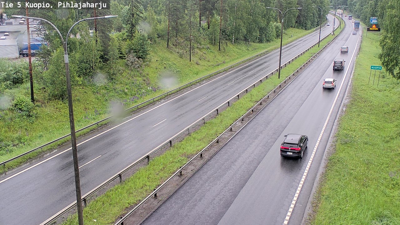 Weather Camera Image Väg 5 Kuopio, Pihlajaharju, Kuopio, Pohjois-Savo
